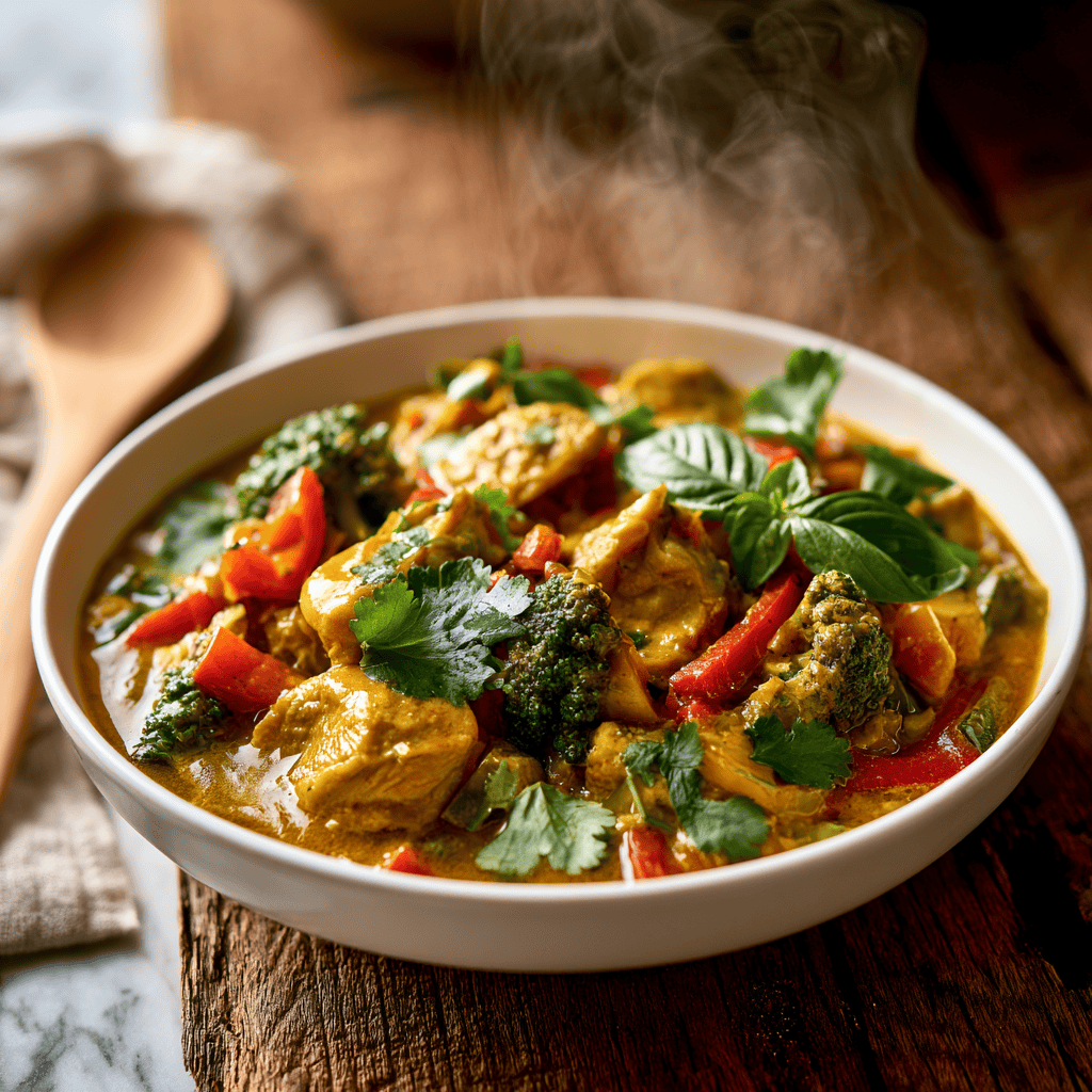 Chicken Coconut Curry Recipe Step-by-step preparation of Chicken Coconut Curry Recipe (Chicken Coconut Curry)