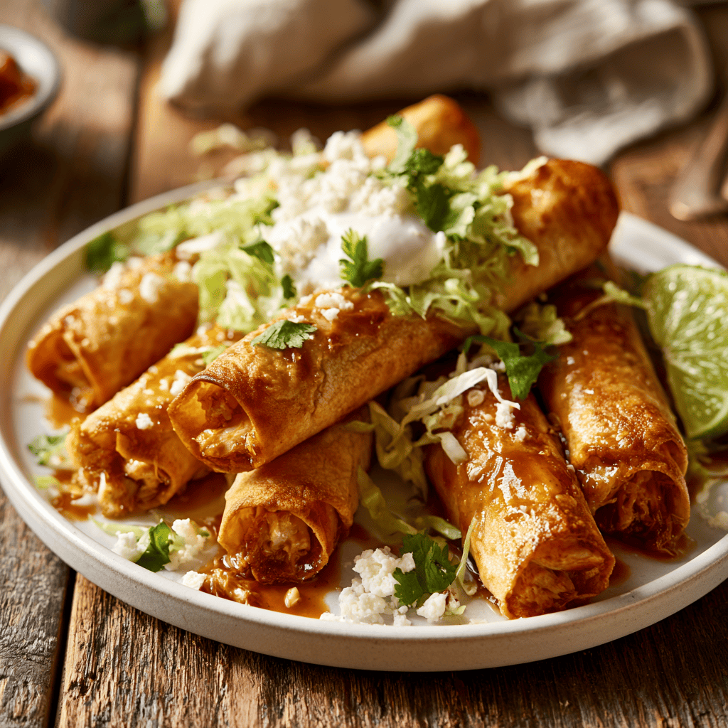 Chicken Flautas Recipe Step-by-step preparation of Chicken Flautas Recipe (Chicken Flautas Recipe)