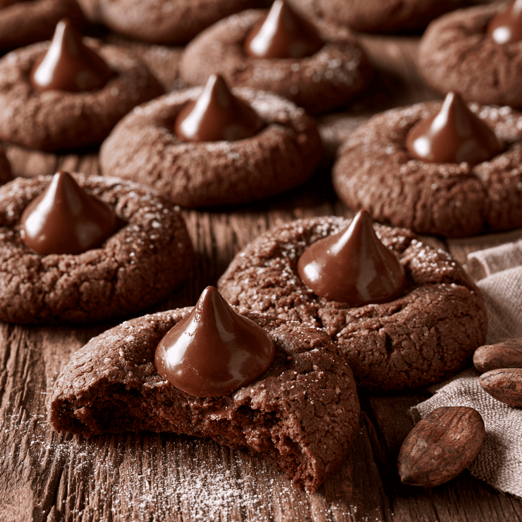 Step-by-step preparation of Chocolate Kiss Cookies (Chocolate Kiss Cookies)
