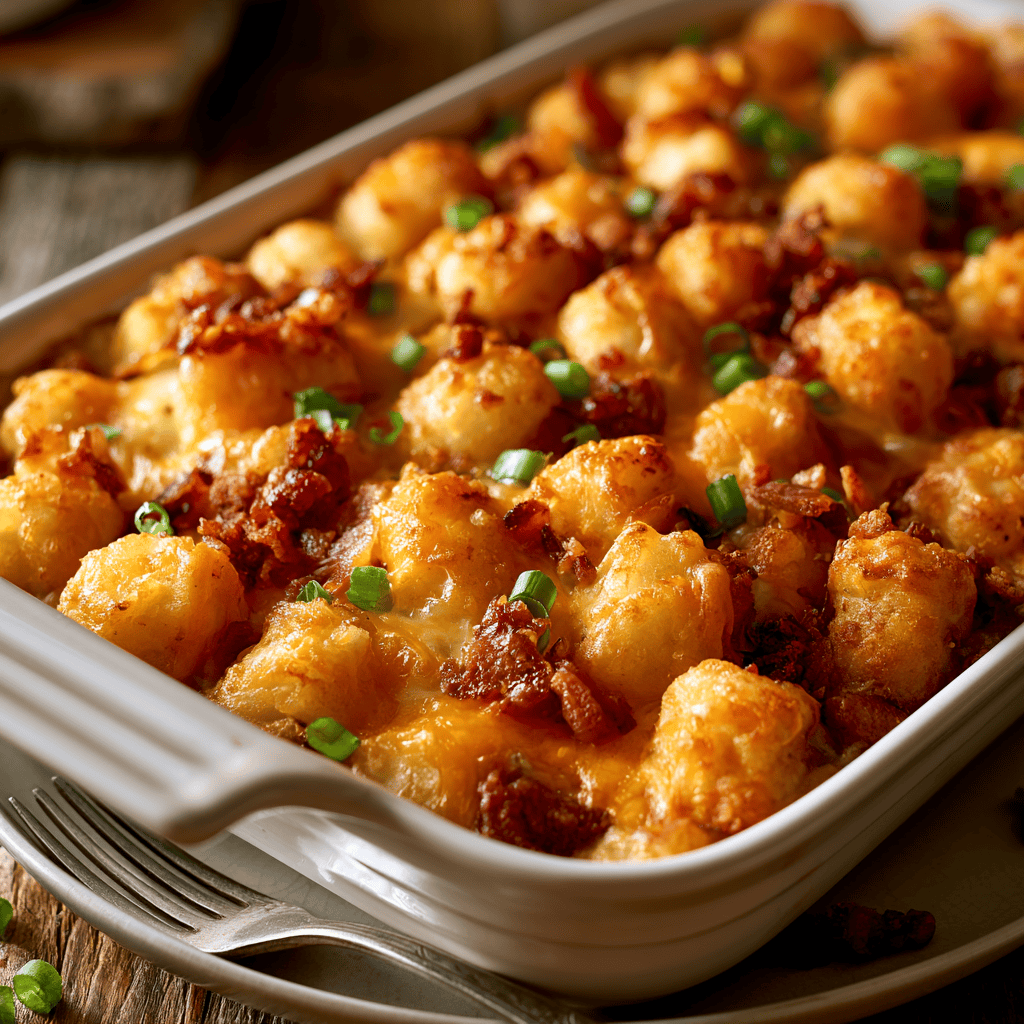 Cracked Out Chicken Tater Tot Casserole Serving suggestion for Cracked Out Chicken Tater Tot Casserole โ Chicken Tater Tot Casserole