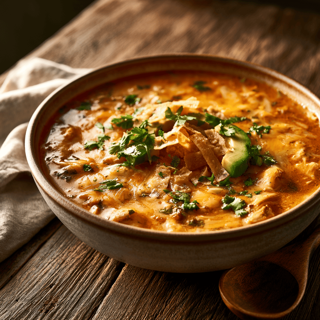 Step-by-step preparation of SLOW COOKER CHEESY CHICKEN ENCHILADA SOUP (Slow Cooker Cheesy Chicken Enchilada Soup)