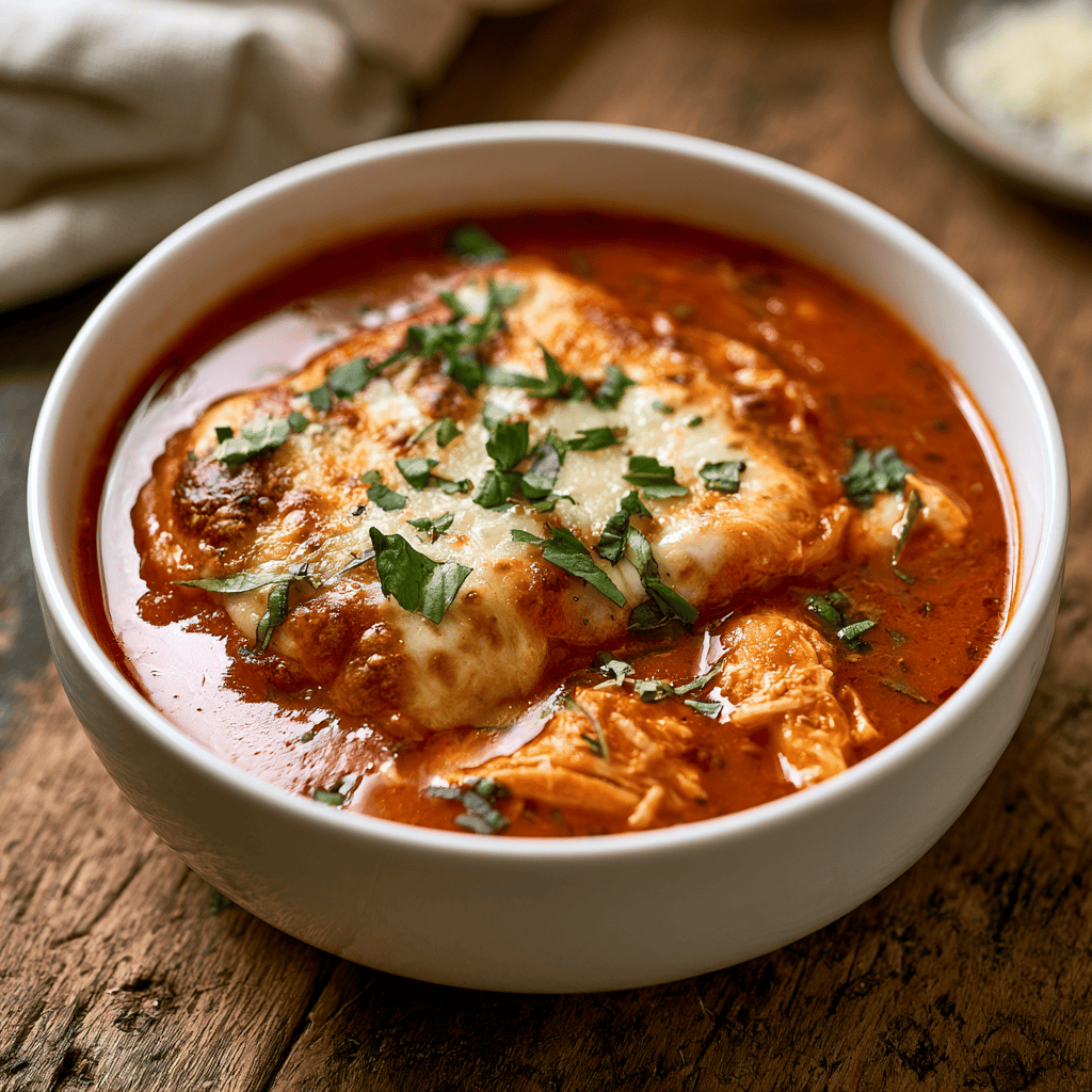 Slow Cooker Chicken Parm Soup Step-by-step preparation of Slow Cooker Chicken Parm Soup (Slow Cooker Chicken Parm Soup)