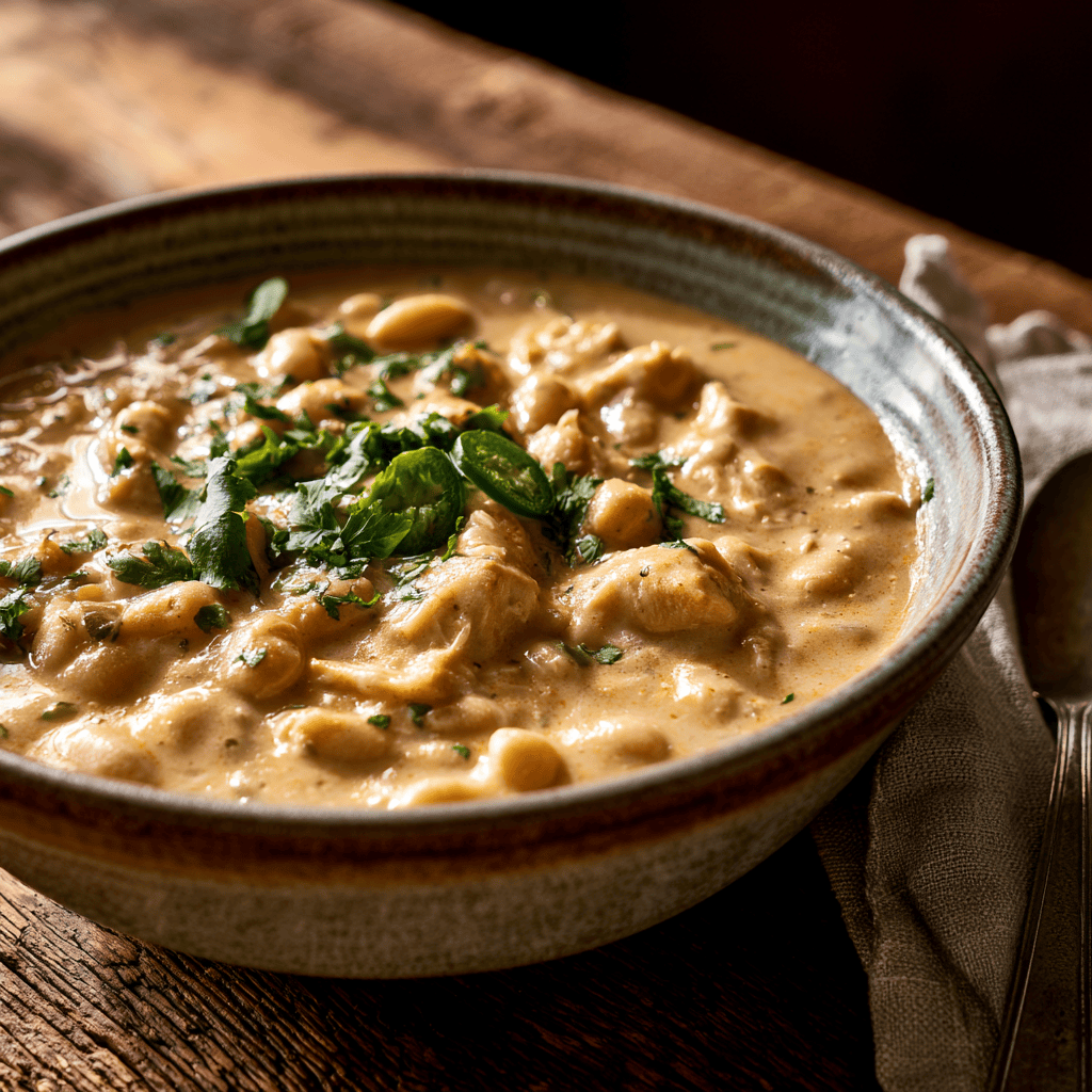 Slow Cooker White Bean Chicken Chili Serving suggestion for Slow Cooker White Bean Chicken Chili β Slow Cooker White Bean Chicken Chili