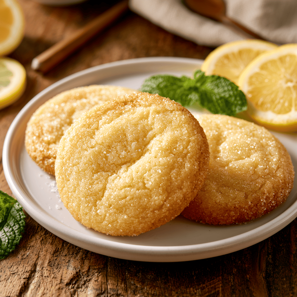 Soft and Chewy Lemon Sugar Cookies Serving suggestion for Soft and Chewy Lemon Sugar Cookies โ lemon sugar cookies