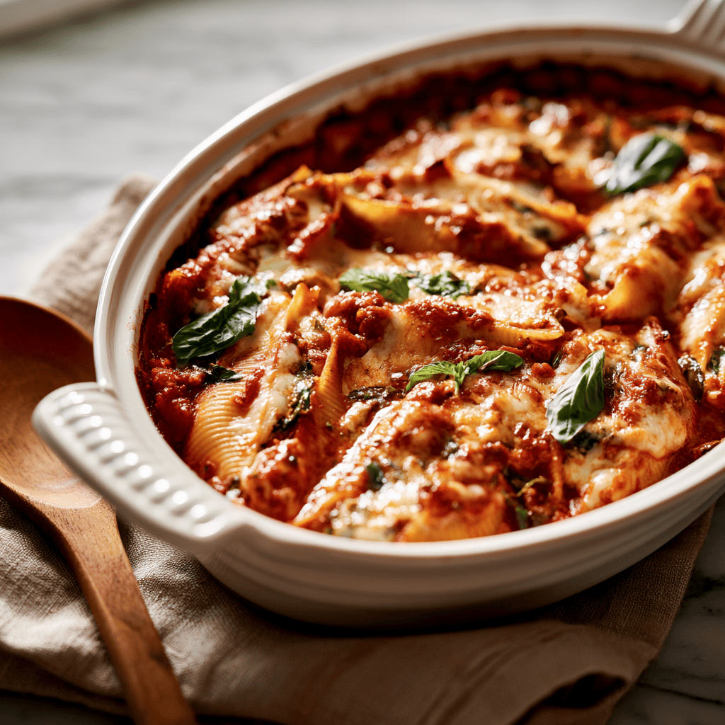 Stuffed Shells Step-by-step preparation of Stuffed Shells (Stuffed Shells)