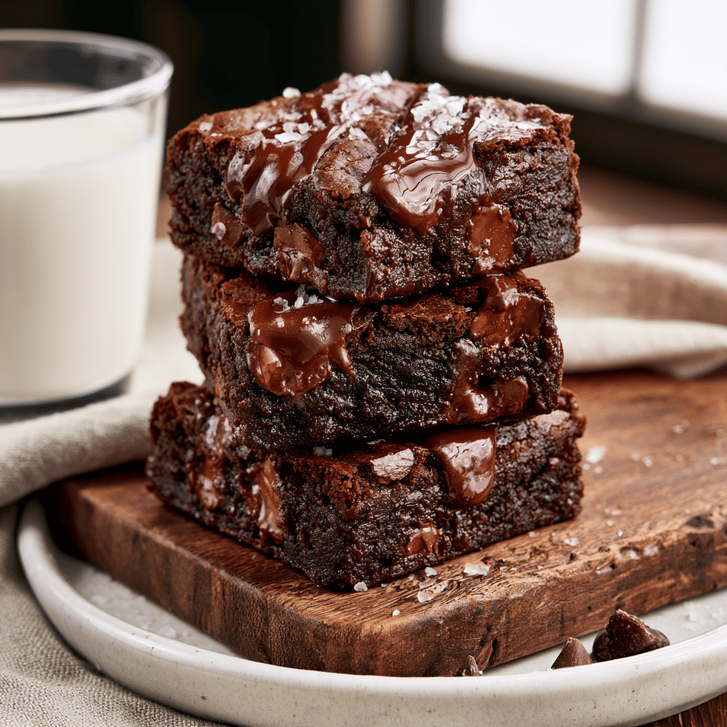 The Best Fudgy Chewy Browkies Serving suggestion for The Best Fudgy Chewy Browkies โ fudgy chewy browkies