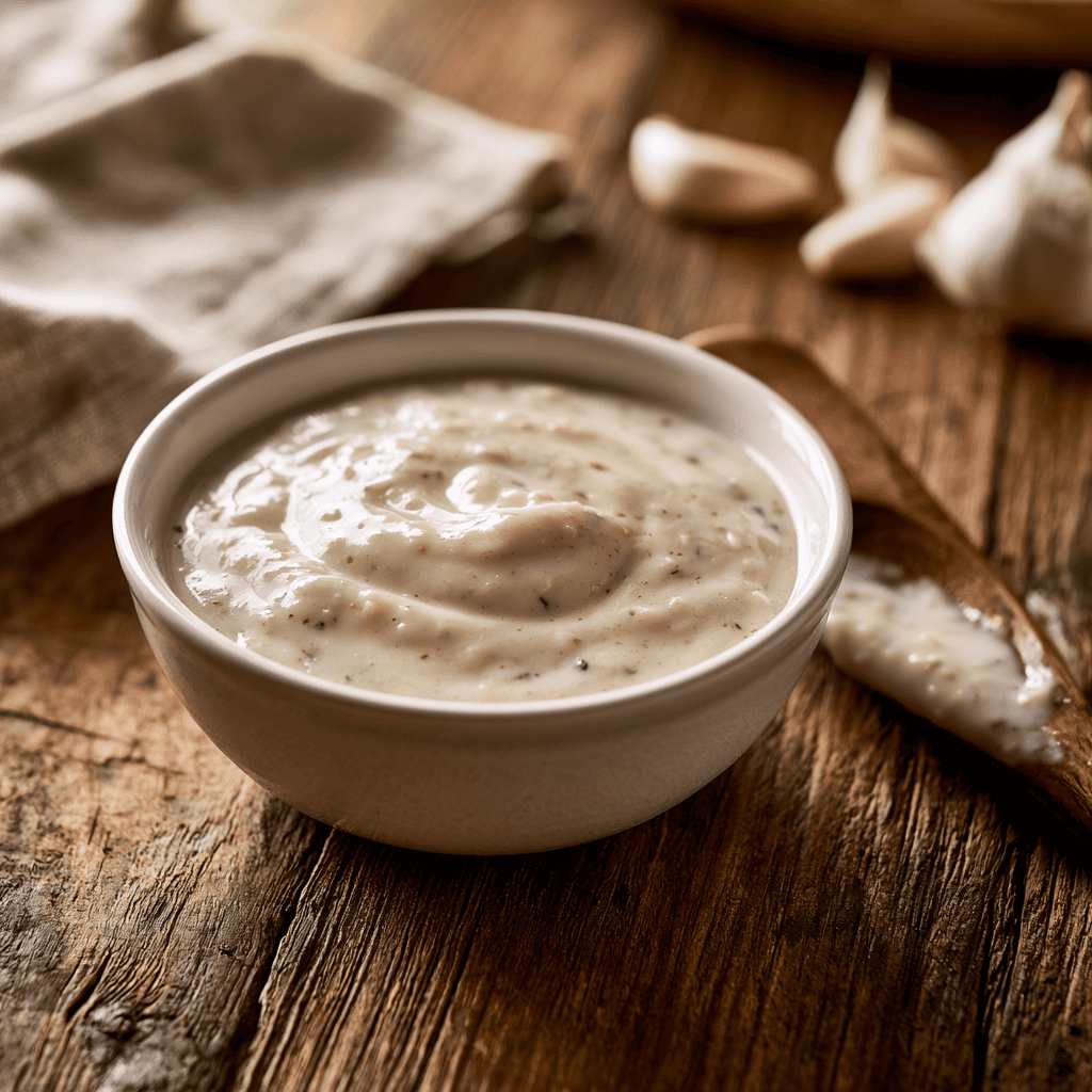 Step-by-step preparation of White Garlic Pizza Sauce (White Garlic Pizza Sauce)