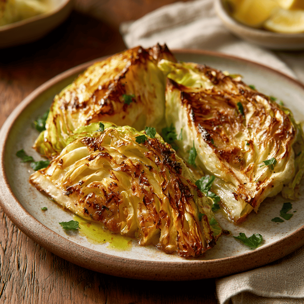 Air Fryer Cabbage Wedges Serving suggestion for Air Fryer Cabbage Wedges β Air Fryer Cabbage Wedges
