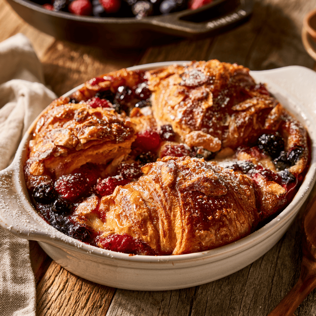 Berry Croissant Breakfast Bake Step-by-step preparation of Berry Croissant Breakfast Bake (Berry Croissant Breakfast Bake)
