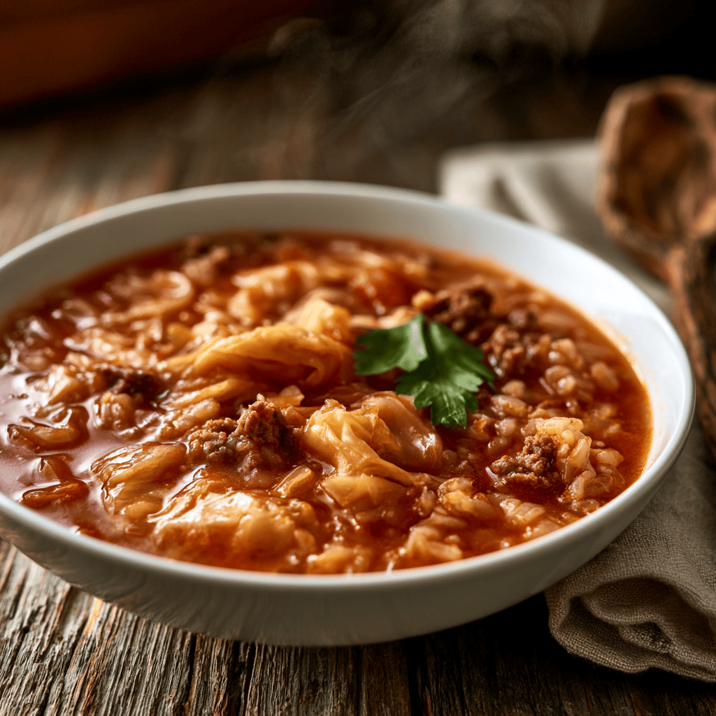 Cabbage Roll Soup Step-by-step preparation of Cabbage Roll Soup (Cabbage Roll Soup)