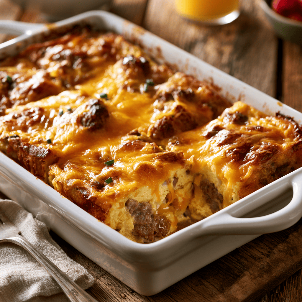 Cheddar Ranch Breakfast Casserole Serving suggestion for Cheddar Ranch Breakfast Casserole โ Cheddar Ranch Breakfast Casserole