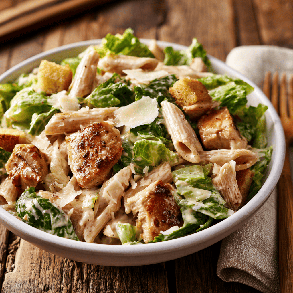 Step-by-step preparation of Chicken Caesar Pasta Salad (Chicken Caesar Pasta Salad)