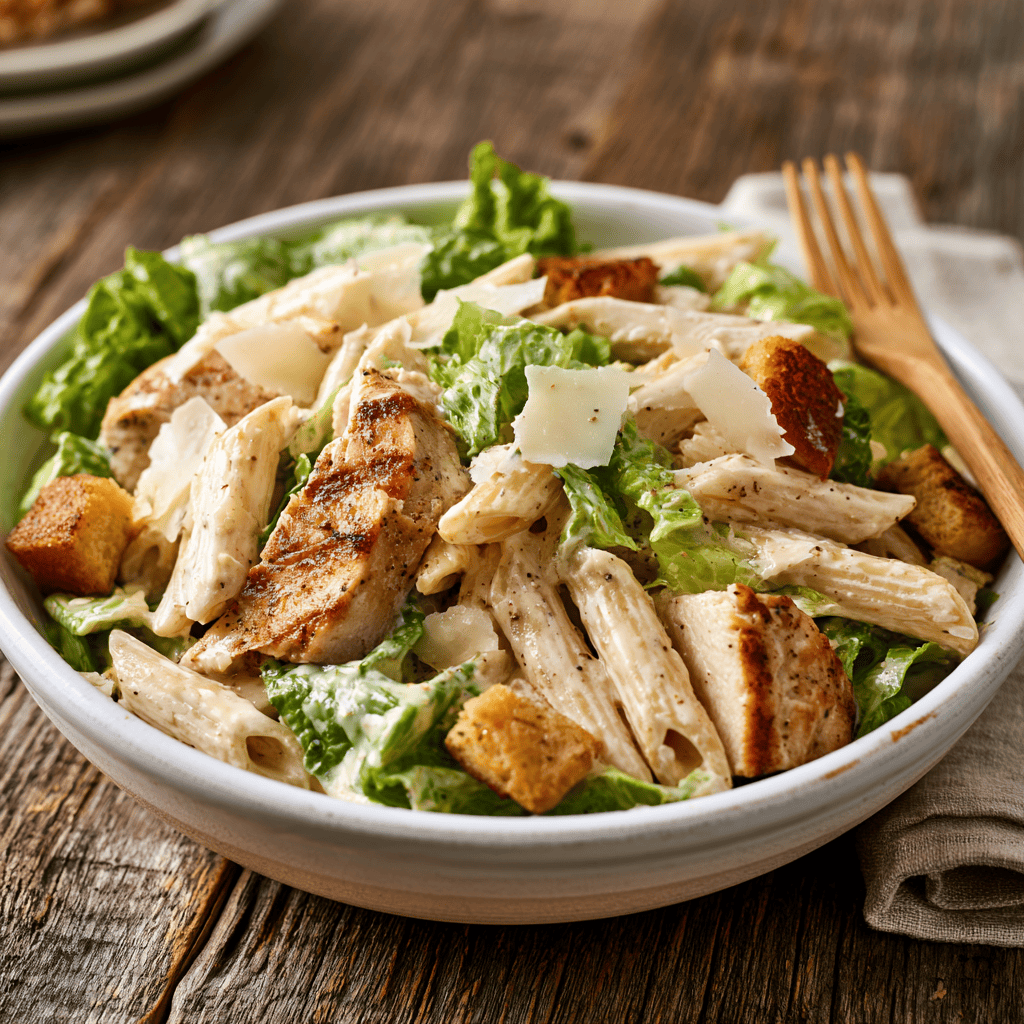 Serving suggestion for Chicken Caesar Pasta Salad — Chicken Caesar Pasta Salad