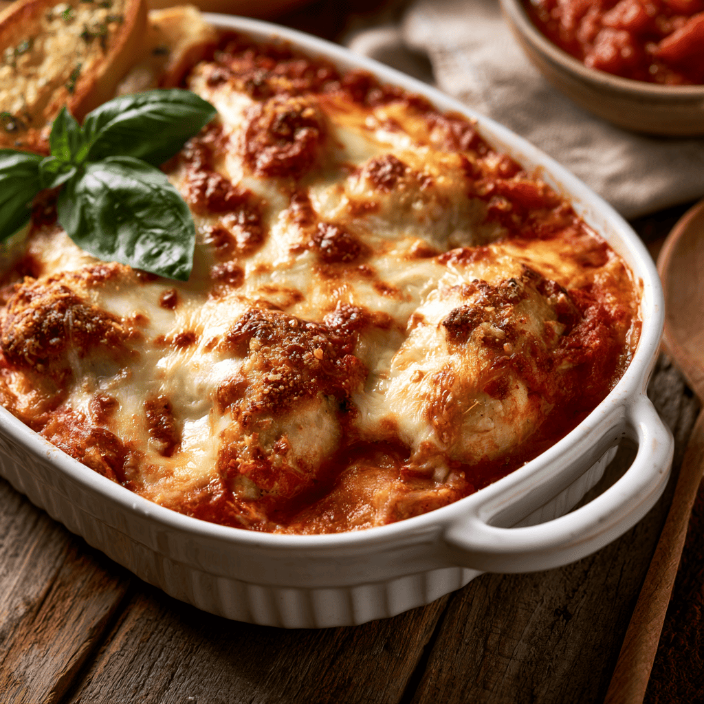 Chicken Parmesan Casserole Step-by-step preparation of Chicken Parmesan Casserole (Chicken Parmesan Casserole)