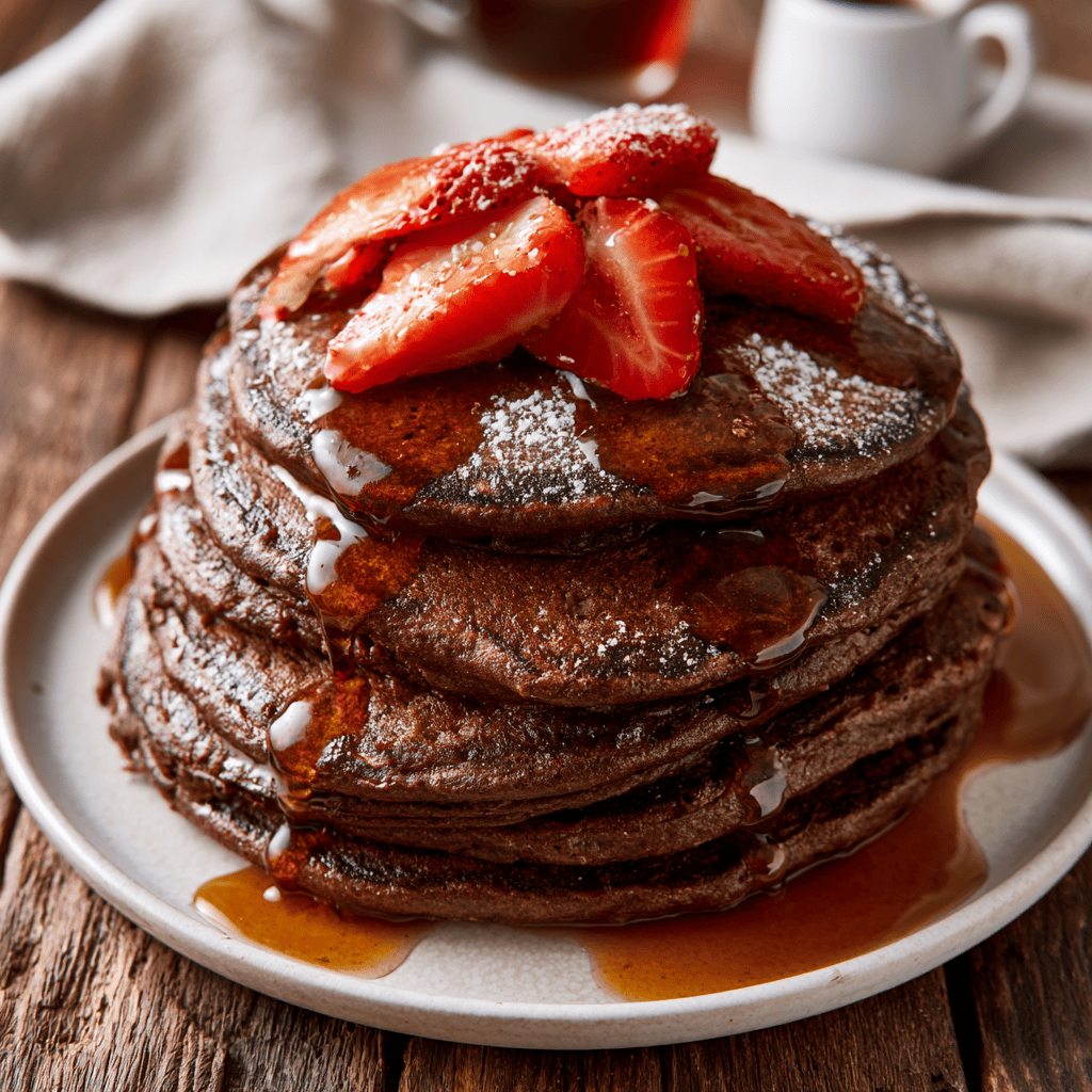 Chocolate Pancakes Step-by-step preparation of Chocolate Pancakes (Chocolate Pancakes)