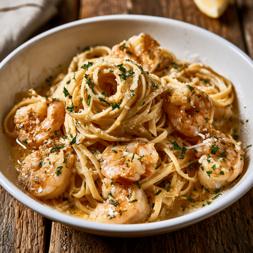 Classic Shrimp Scampi Recipe (Easy Dinner) Serving suggestion for Classic Shrimp Scampi Recipe (Easy Dinner) โ Classic Shrimp Scampi