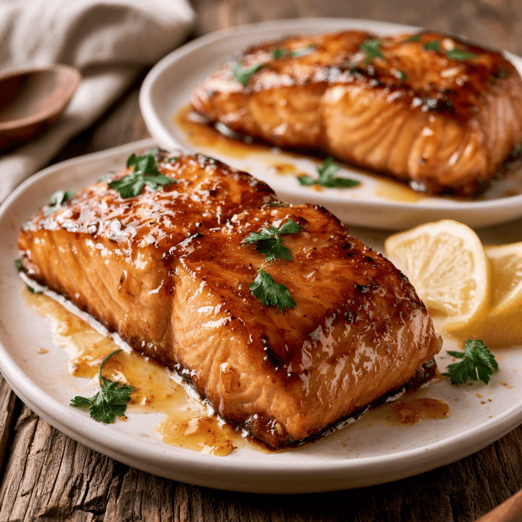 Easy High-Protein Honey Garlic Salmon Recipe Step-by-step preparation of Easy High-Protein Honey Garlic Salmon Recipe (honey garlic salmon)