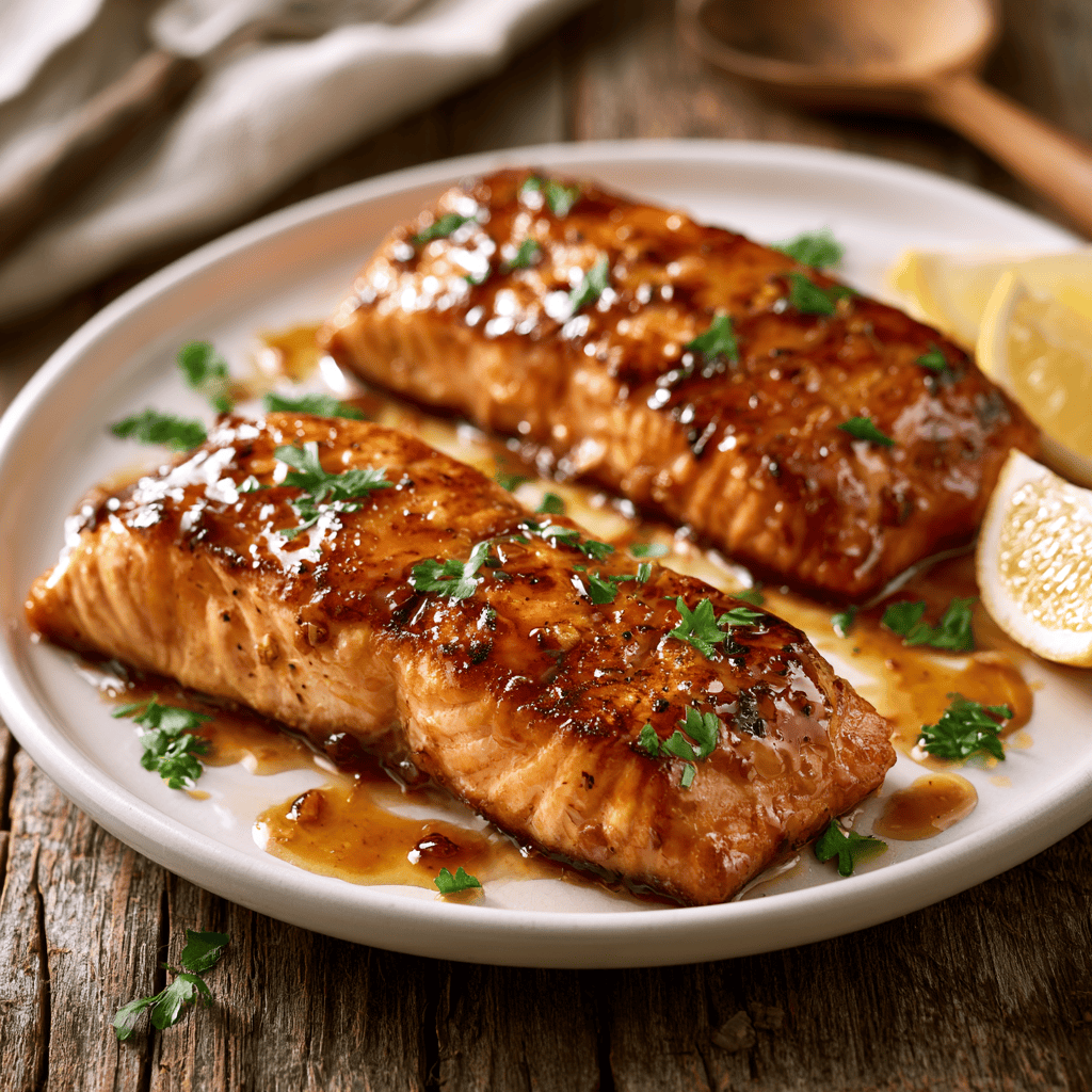 Easy High-Protein Honey Garlic Salmon Recipe Serving suggestion for Easy High-Protein Honey Garlic Salmon Recipe โ honey garlic salmon