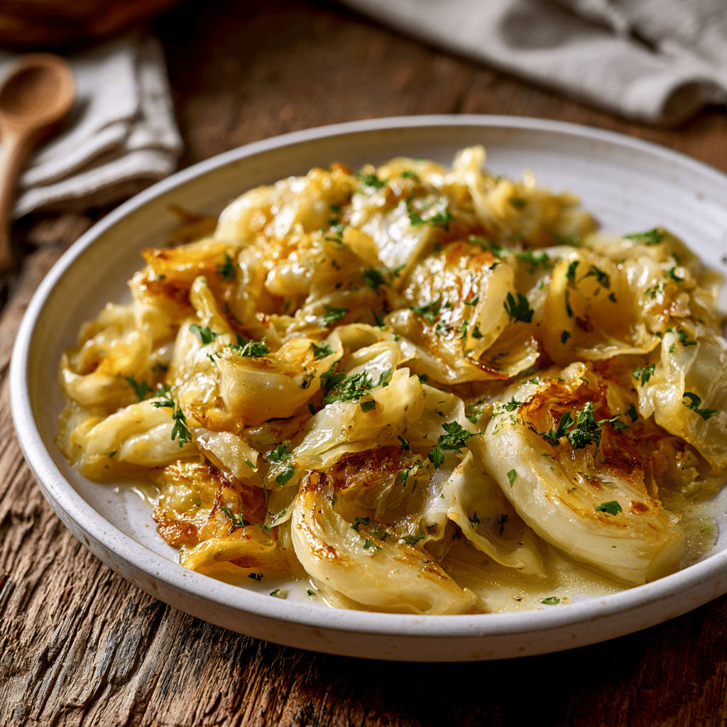 Serving suggestion for Garlic Butter Sautéed Cabbage — Garlic Butter Sautéed Cabbage