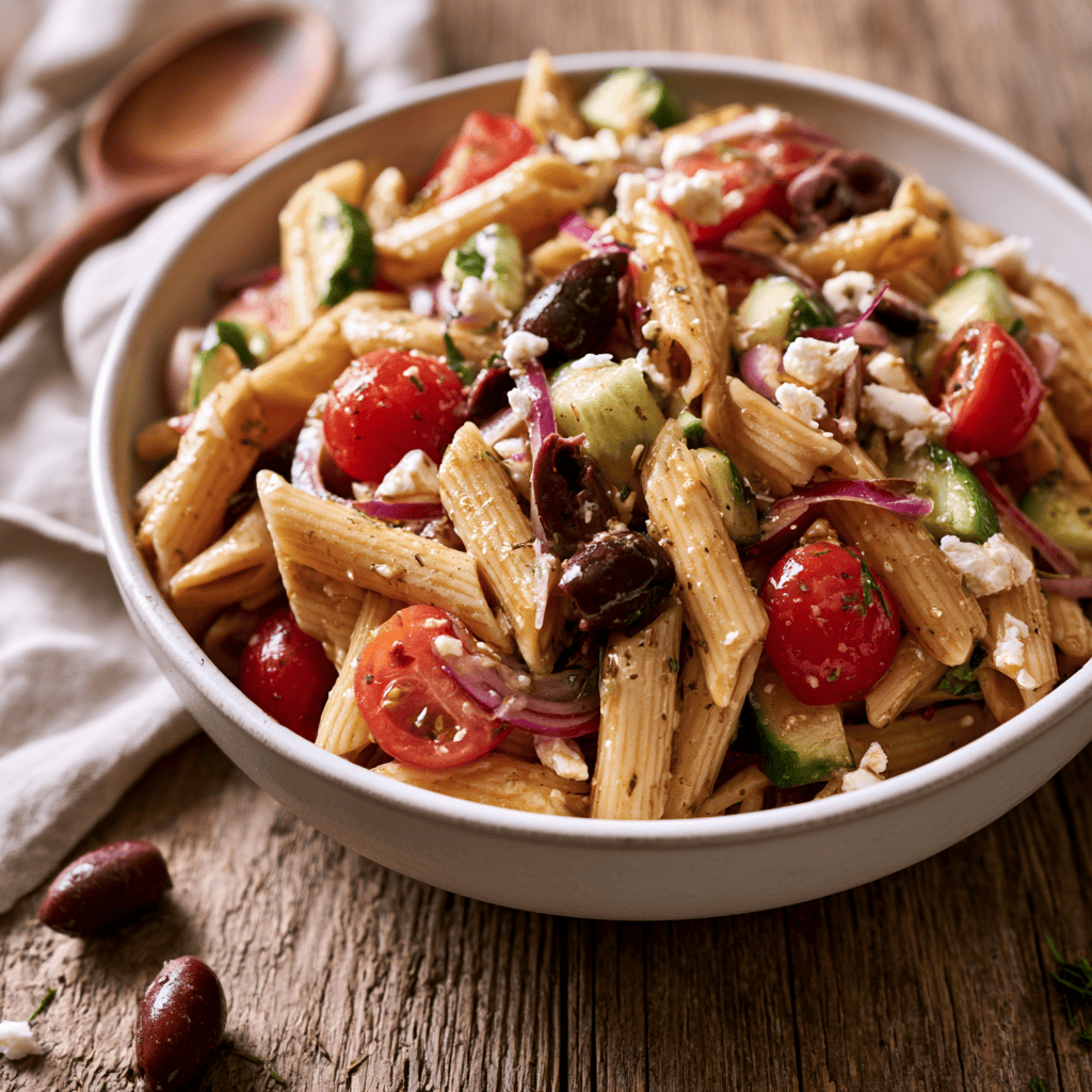 Greek Pasta Salad Step-by-step preparation of Greek Pasta Salad (Greek Pasta Salad)