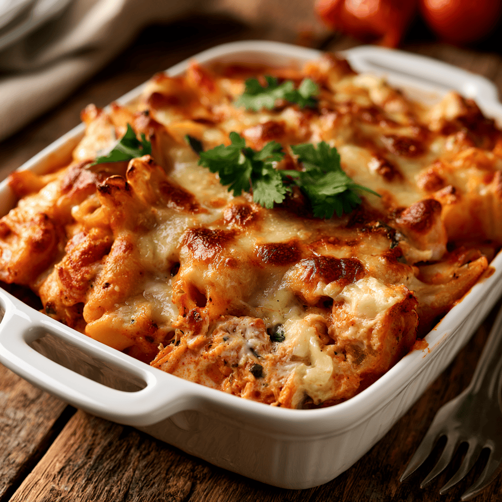 Serving suggestion for Healthy Chicken Tinga Baked Pasta — Healthy Chicken Tinga Baked Pasta