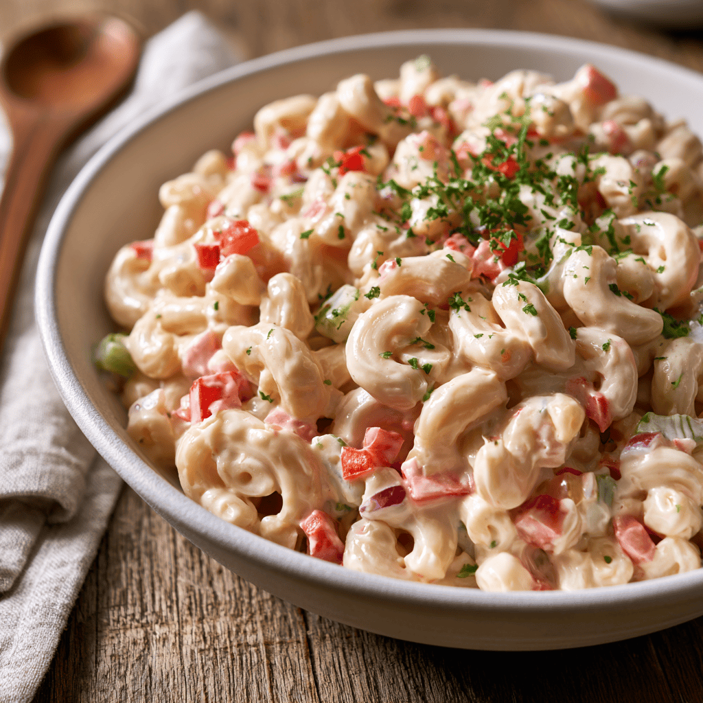 Serving suggestion for Macaroni Salad Recipe — macaroni salad recipe
