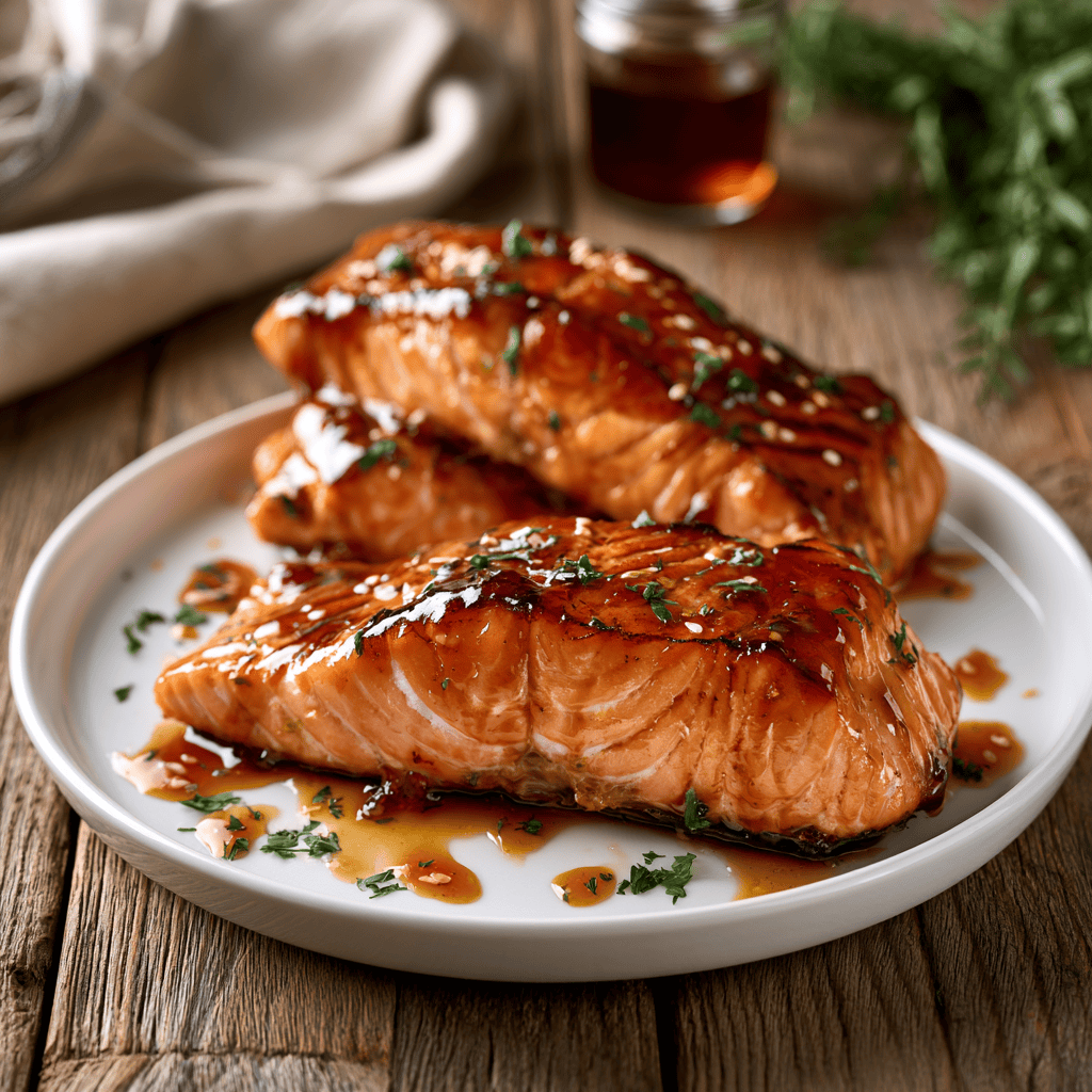 Maple Glazed Salmon Step-by-step preparation of Maple Glazed Salmon (Maple Glazed Salmon)