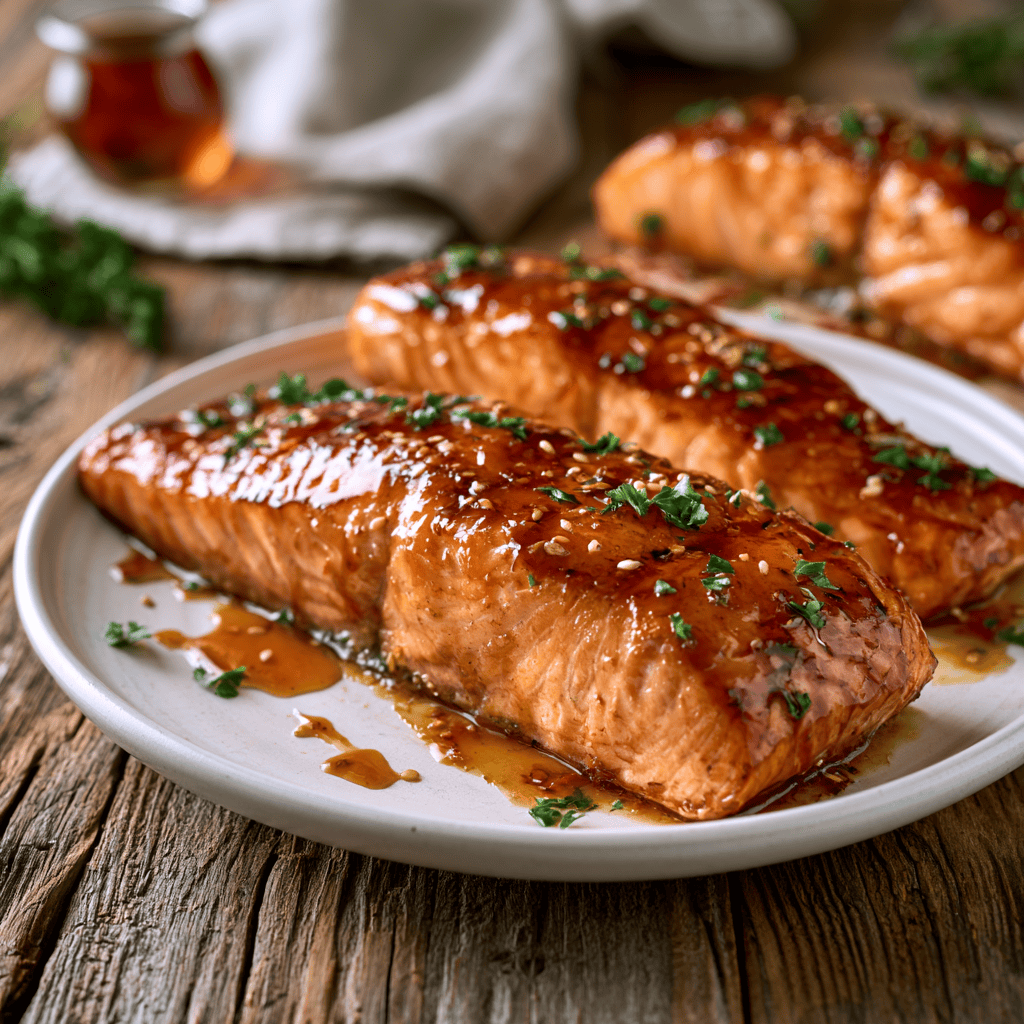 Maple Glazed Salmon Serving suggestion for Maple Glazed Salmon β Maple Glazed Salmon