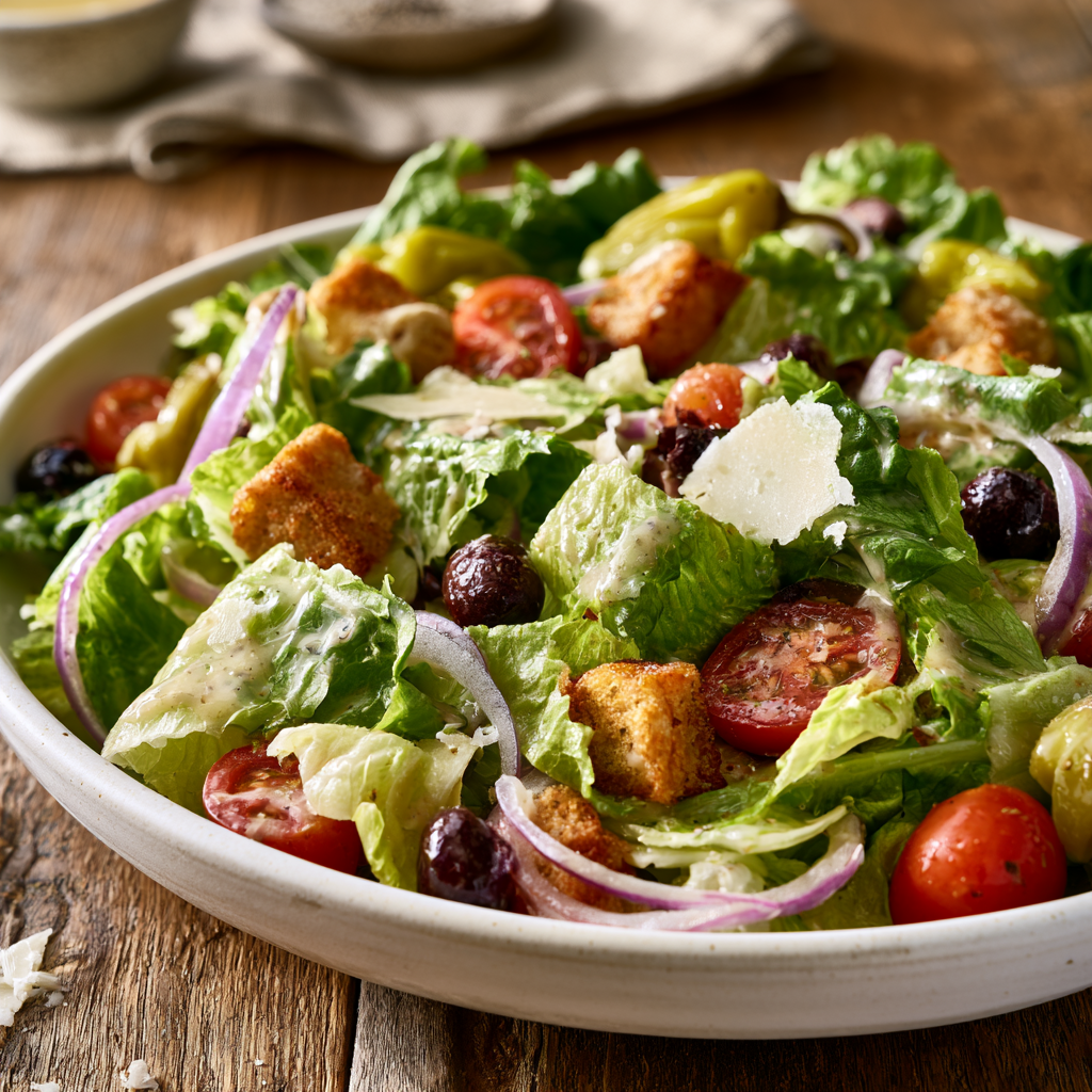 Olive Garden Salad Step-by-step preparation of Olive Garden Salad (Olive Garden salad)