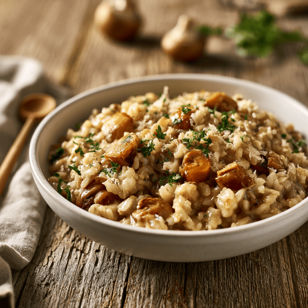 One-Pot Mushroom Rice Step-by-step preparation of One-Pot Mushroom Rice (One-Pot Mushroom Rice)