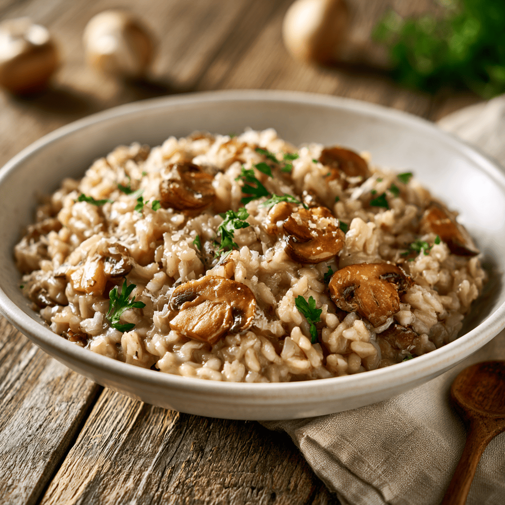 One-Pot Mushroom Rice Serving suggestion for One-Pot Mushroom Rice โ One-Pot Mushroom Rice