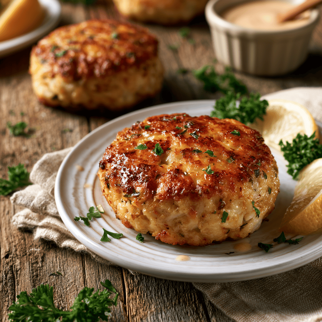 Serving suggestion for Paula Deen Crab Cakes — Paula Deen Crab Cakes
