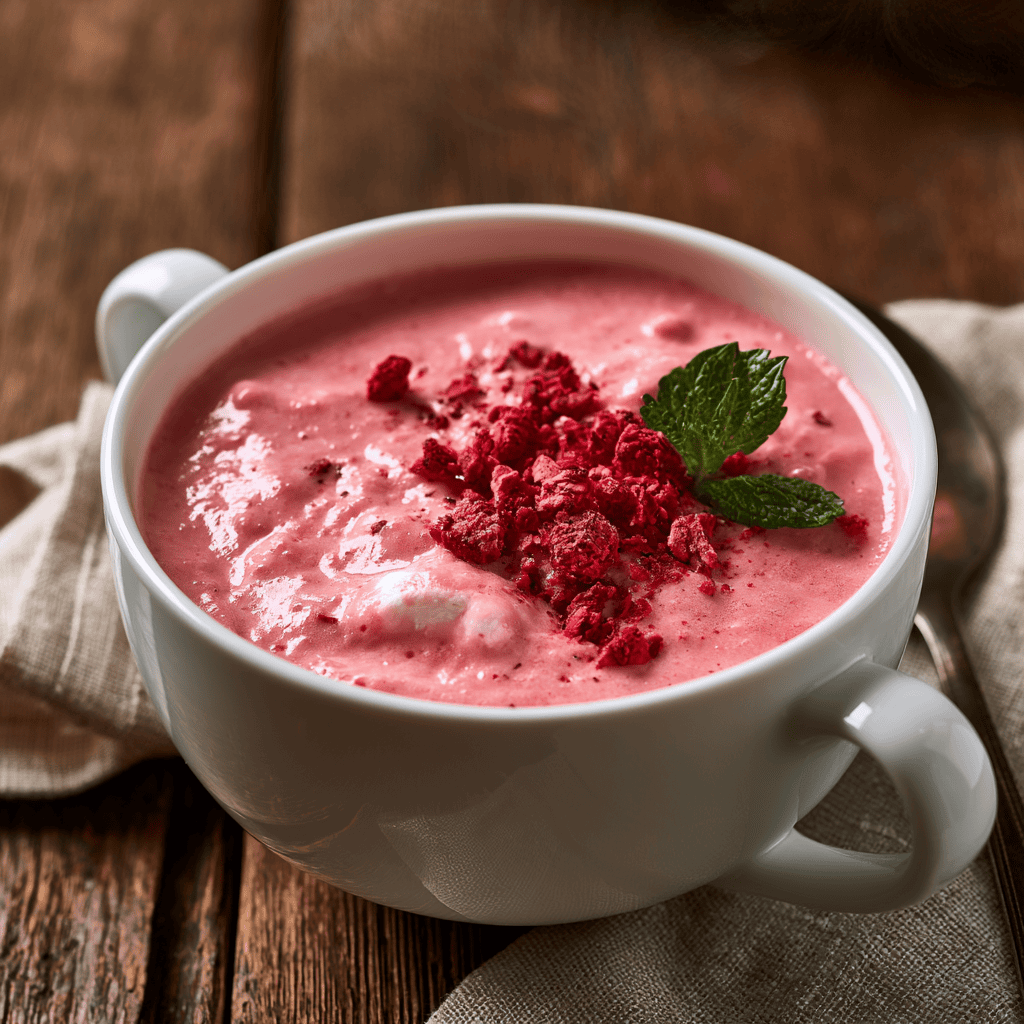 Step-by-step preparation of Pink Hot Chocolate (Pink Hot Chocolate)