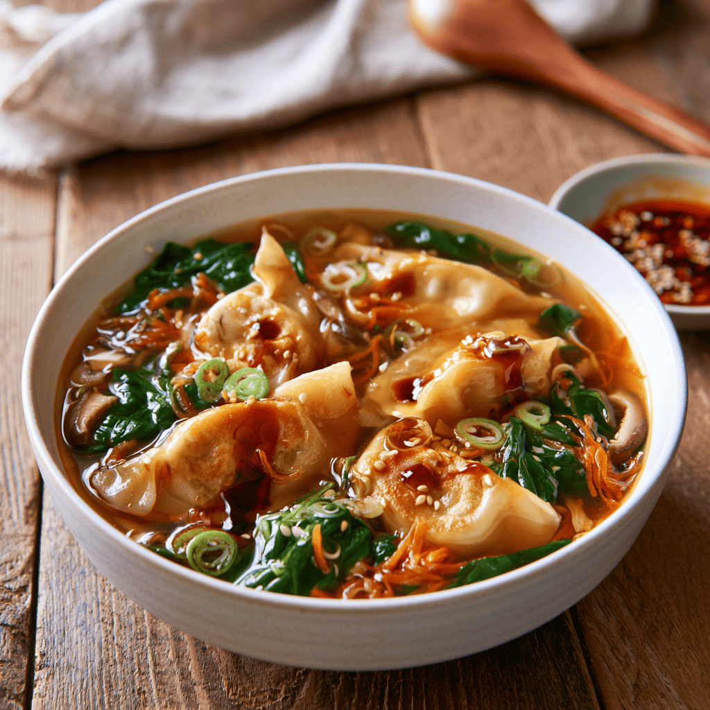Step-by-step preparation of Potsticker Soup (Potsticker Soup)