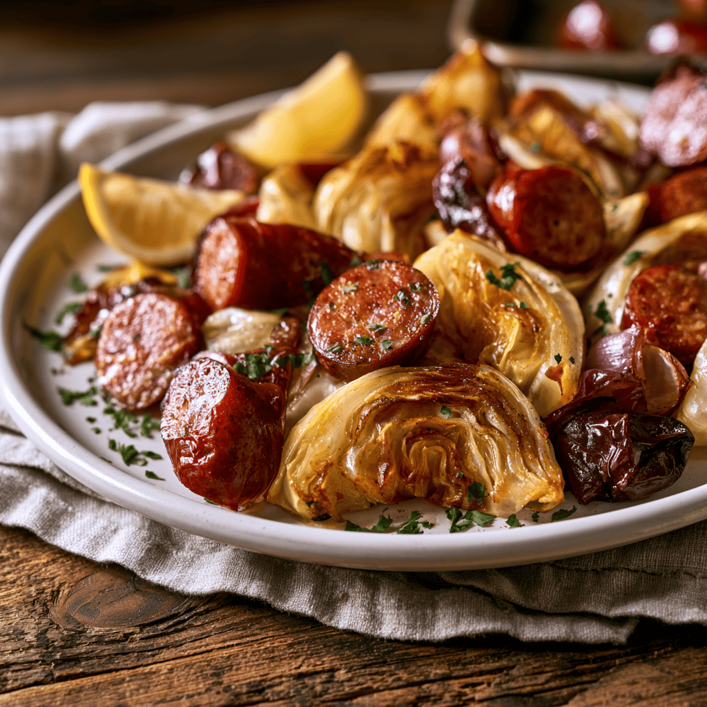 Sheet Pan Sausage and Cabbage Step-by-step preparation of Sheet Pan Sausage and Cabbage (Sheet Pan Sausage and Cabbage)
