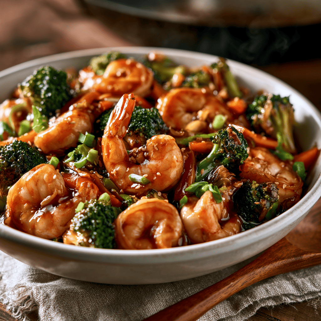 Step-by-step preparation of Shrimp and Broccoli Stir-Fry (Shrimp and Broccoli Stir-Fry)