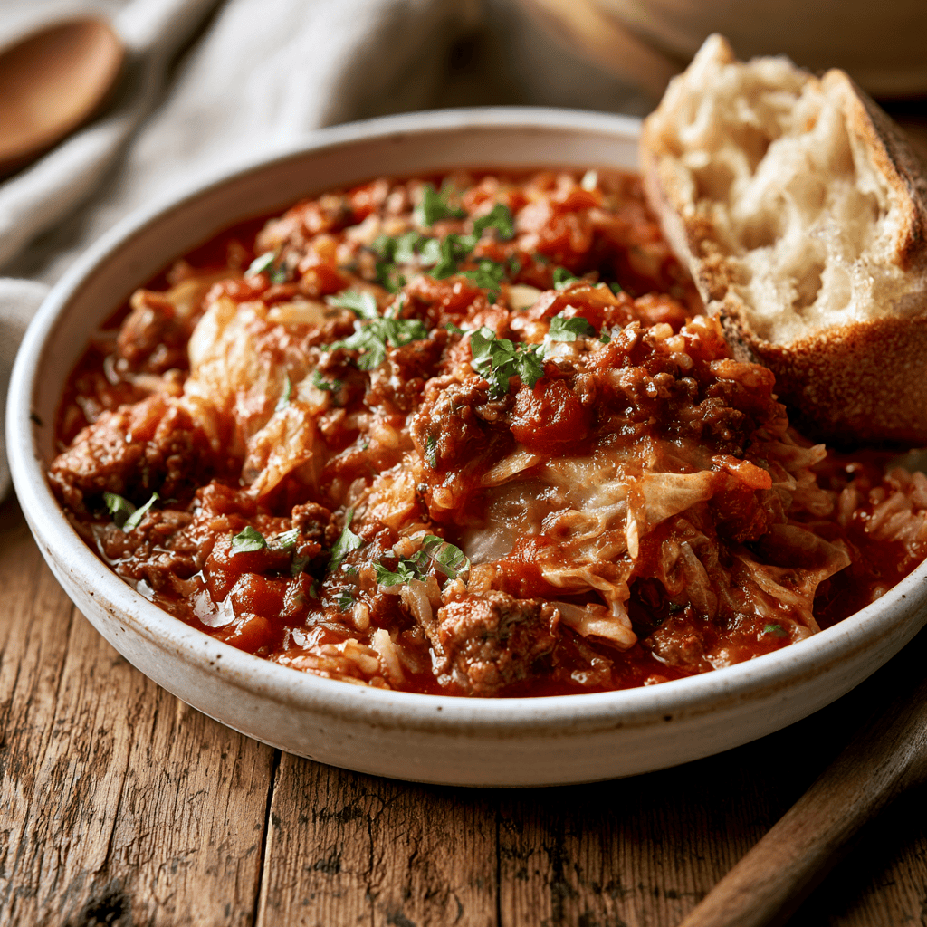 Step-by-step preparation of Slow Cooker Unstuffed Cabbage Rolls (slow cooker unstuffed cabbage rolls)