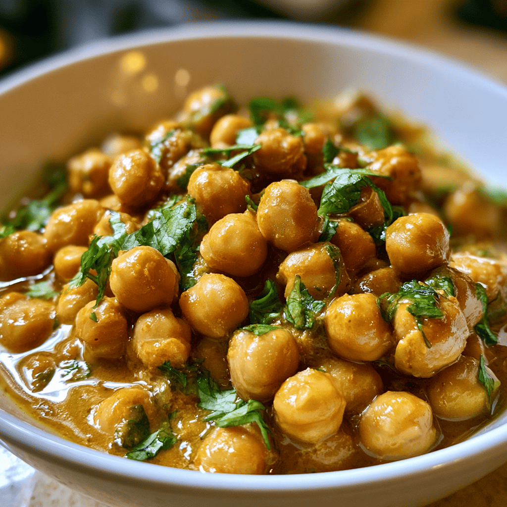 15-Minute Curry Coconut Chickpeas — homemade Curry Coconut Chickpeas recipe