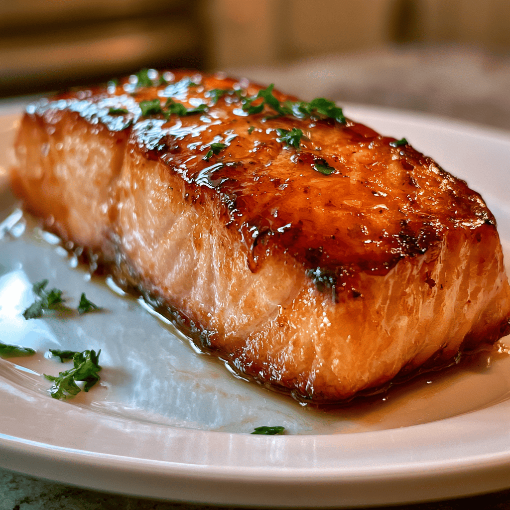 Serving suggestion for 15-Minute Honey Garlic Salmon — Honey Garlic Salmon