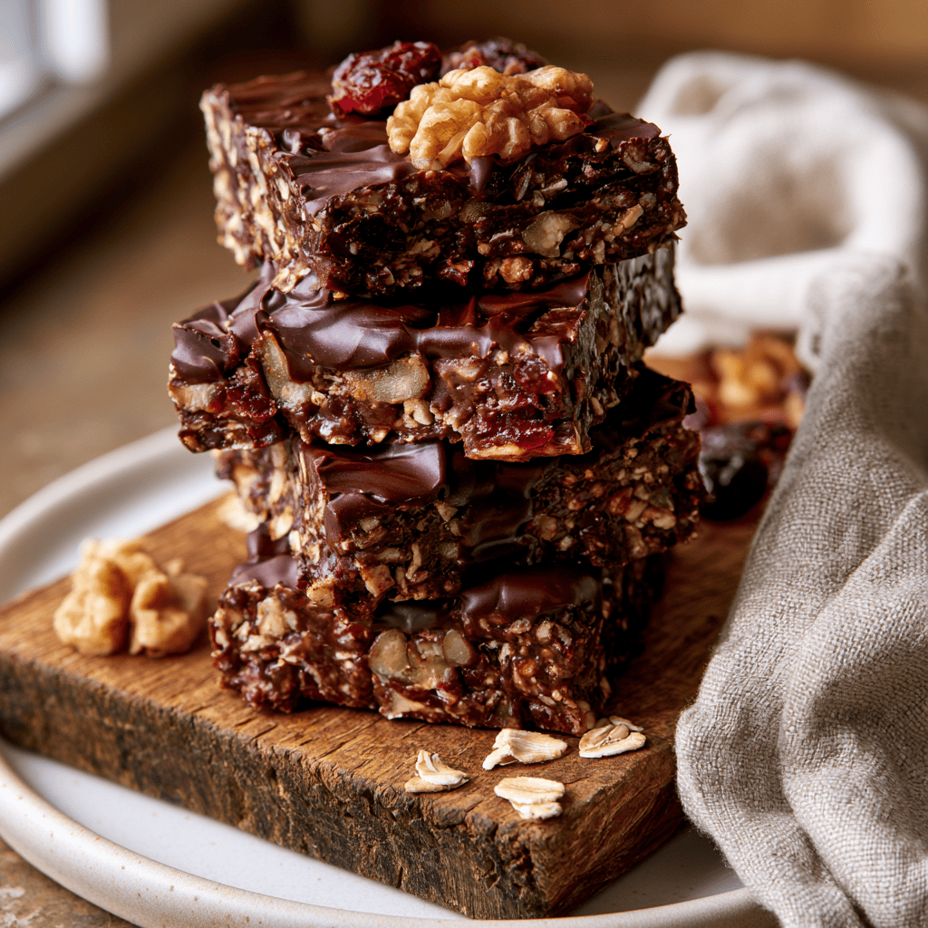 15-Minute No-Bake Chocolate Oatmeal Bars — homemade no-bake chocolate oatmeal bars recipe