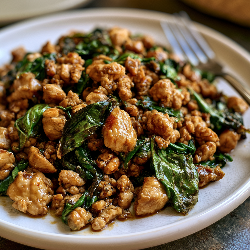 15-Minute Thai Basil Chicken — homemade Thai Basil Chicken recipe