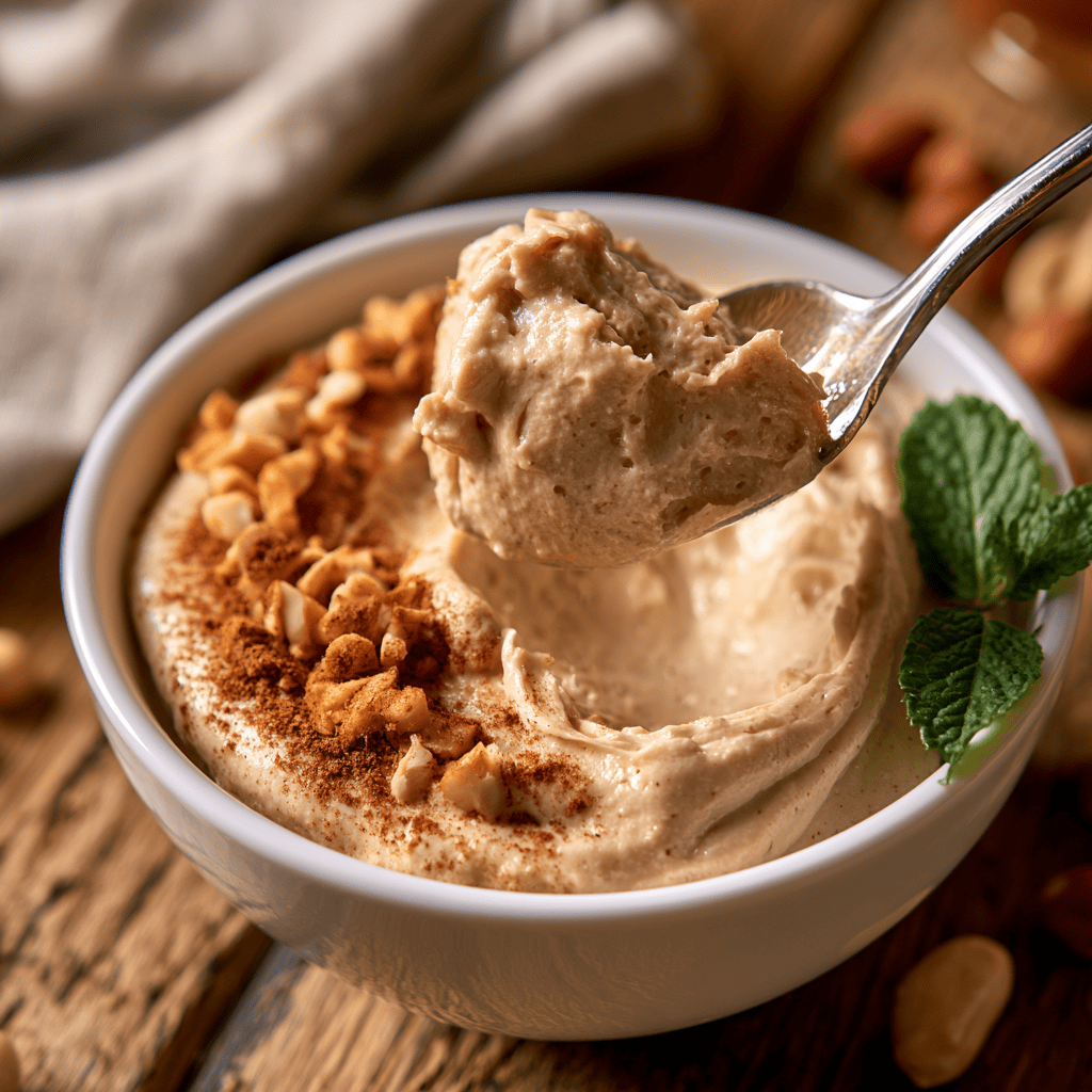 5-Minute Cottage Cheese Peanut Butter Mousse — homemade cottage cheese peanut butter mousse recipe