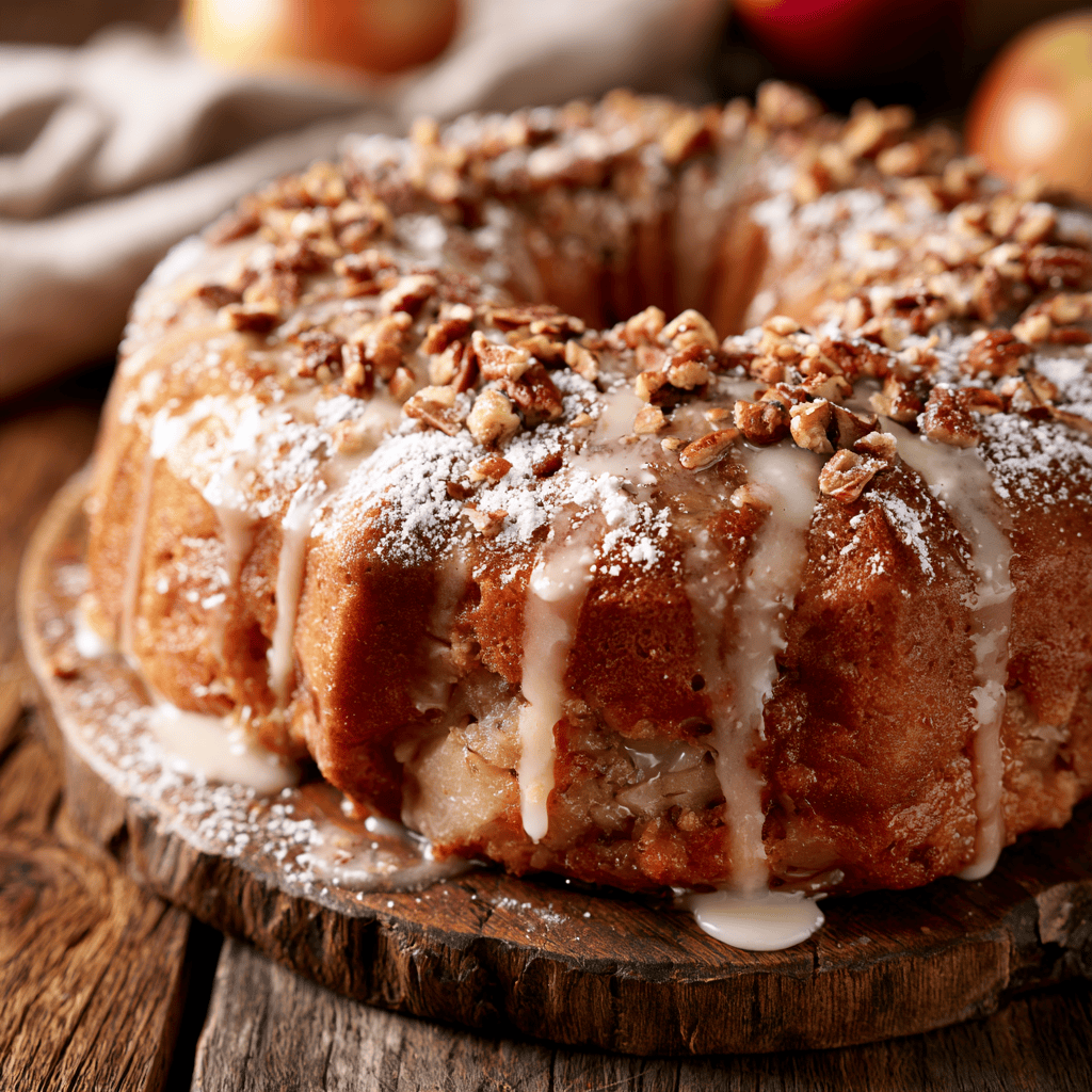 Serving suggestion for Bakery-Style Sweet Apple Fritter Cake — Apple Fritter Cake