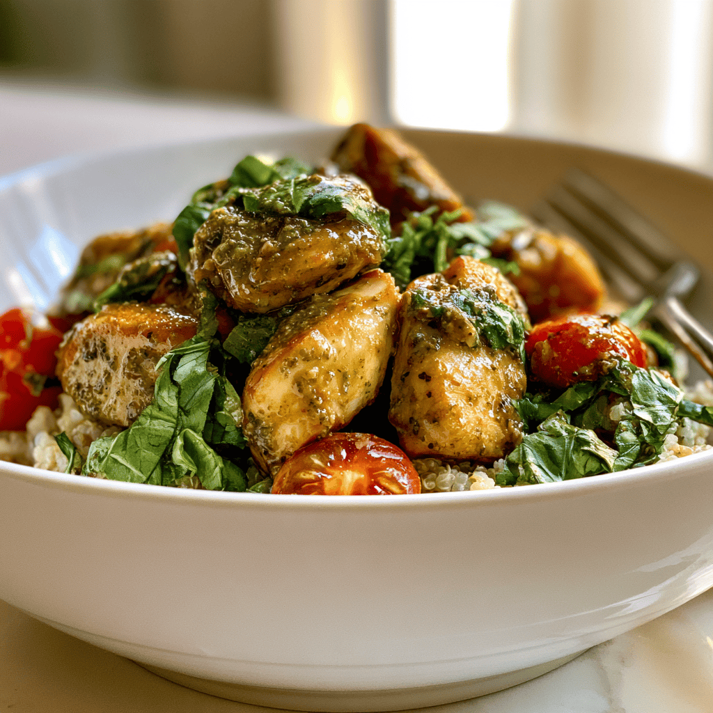 Step-by-step preparation of Batch-Cooked Pesto Chicken Bowls (Pesto Chicken Bowls)