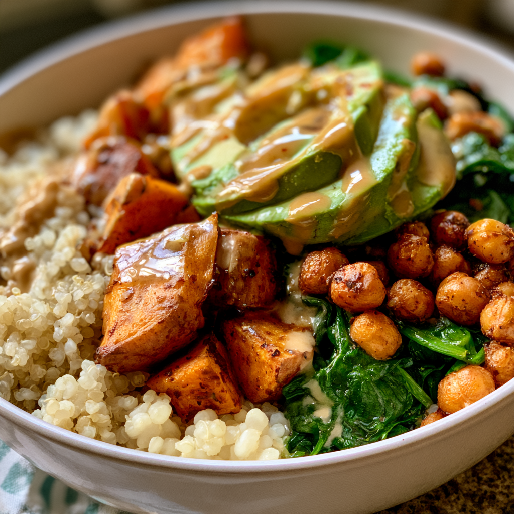 Batch-Cooked Vegetarian Grain Bowls Step-by-step preparation of Batch-Cooked Vegetarian Grain Bowls (vegetarian grain bowls)