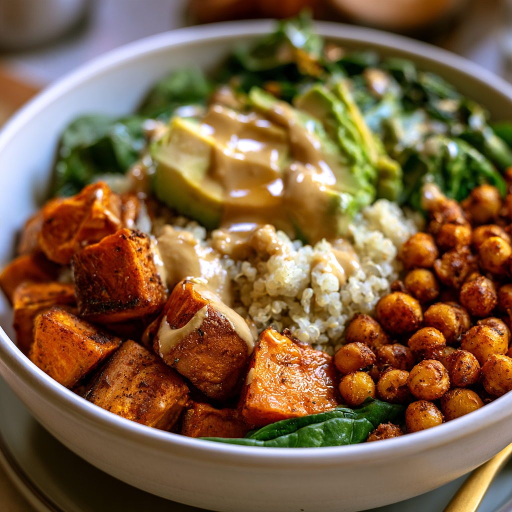 Batch-Cooked Vegetarian Grain Bowls — homemade vegetarian grain bowls recipe