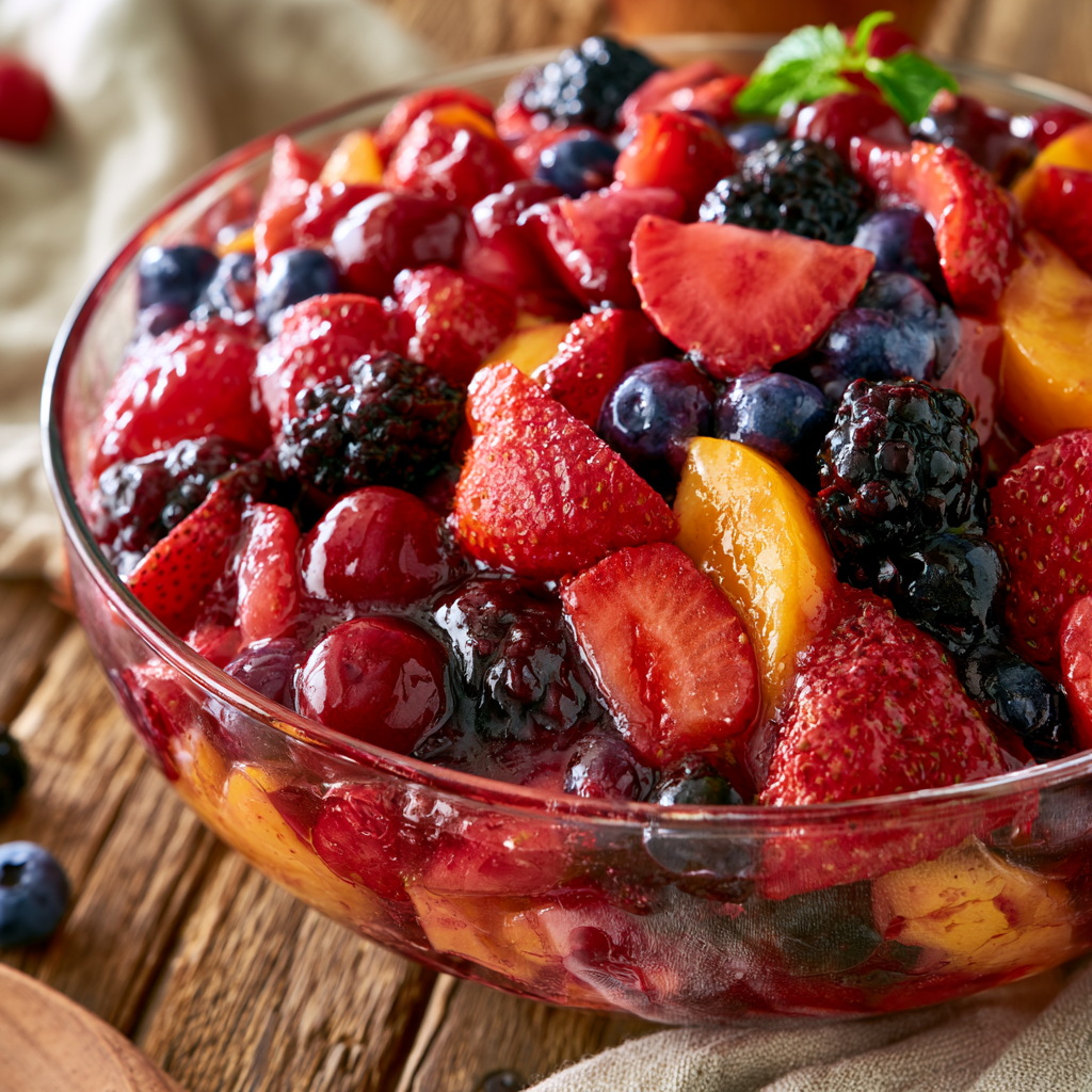 Best Summer Fruit Salad with Cherry Pie Filling — homemade Summer Fruit Salad with Cherry Pie Filling recipe