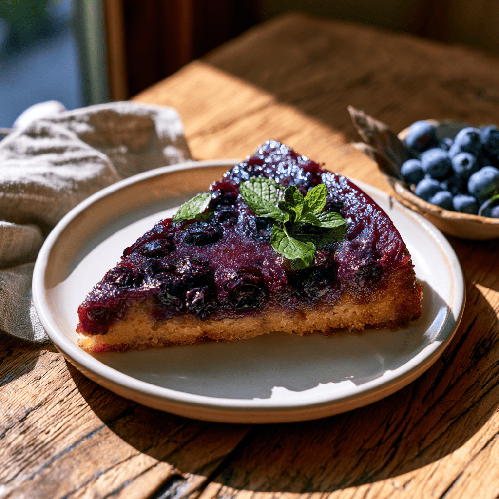 Caramelized Blueberry Upside Down Cake Step-by-step preparation of Caramelized Blueberry Upside Down Cake (Caramelized Blueberry Upside Down Cake)