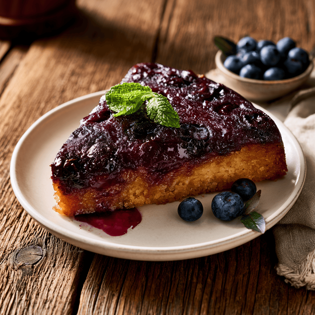 Caramelized Blueberry Upside Down Cake Serving suggestion for Caramelized Blueberry Upside Down Cake โ Caramelized Blueberry Upside Down Cake