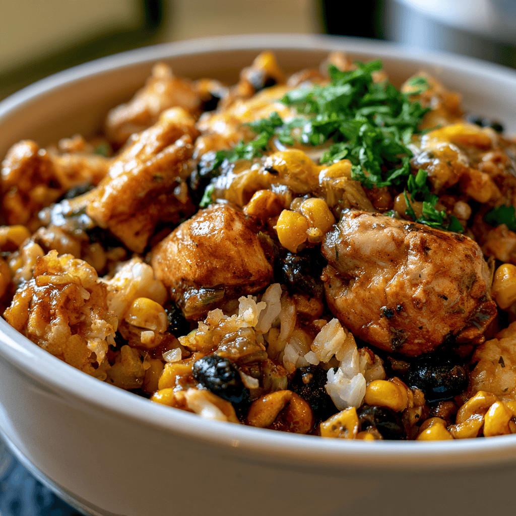 Cauliflower Rice Chicken Burrito Bowls Serving suggestion for Cauliflower Rice Chicken Burrito Bowls โ Cauliflower Rice Chicken Burrito Bowls